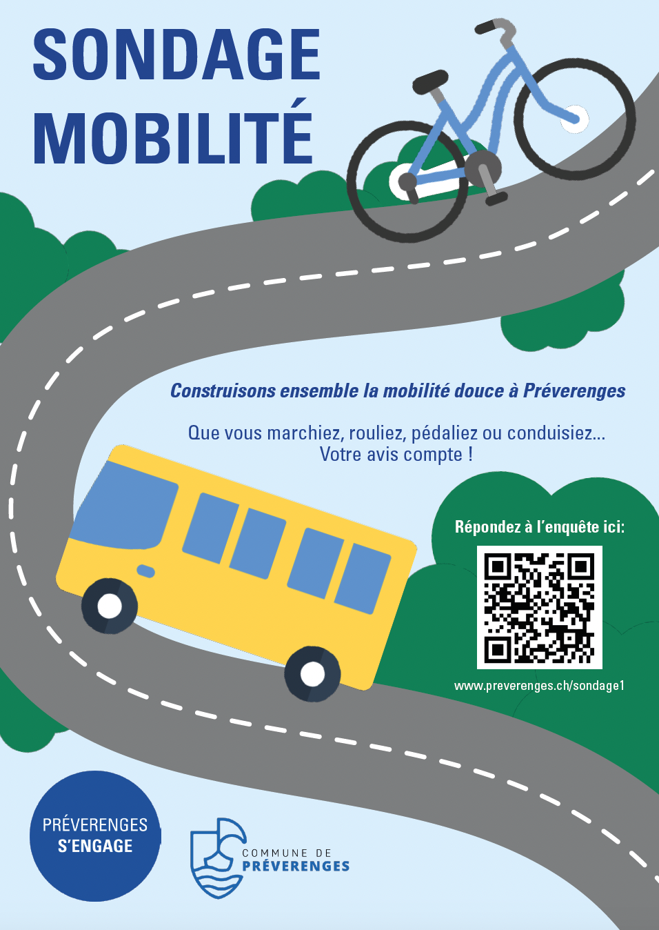 Flyer invitant à participer au sondage